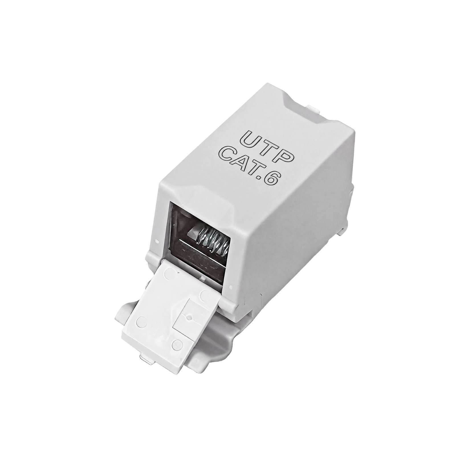Adattatore per Guida DIN Cat6 RJ45 F/F UTP - Techly Professional IWP-MD KEY-RAIL1U6