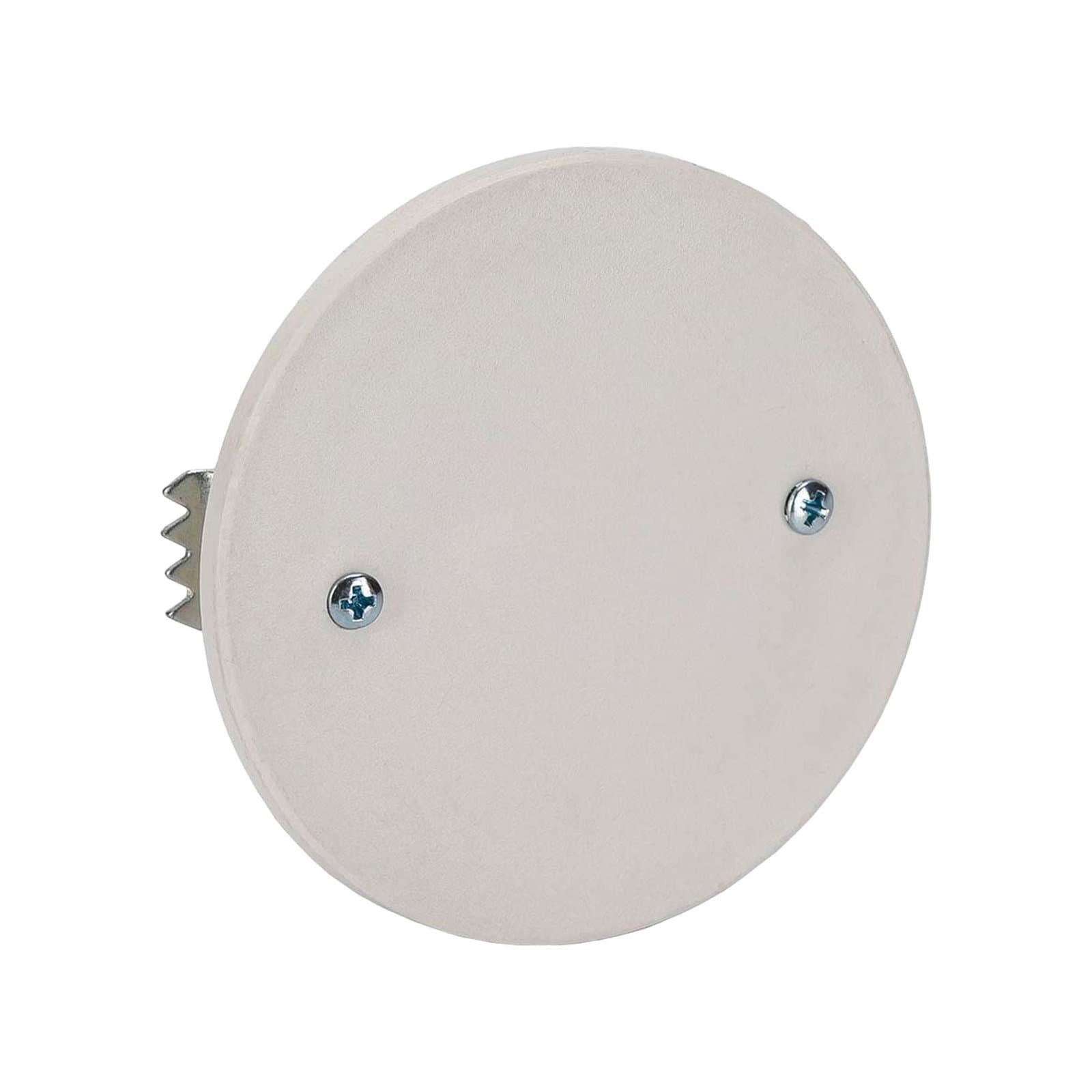 Coperchio con Graffe per Scatola da Incasso ø85mm Bianco - FME IWP-MD PSTR-COV85