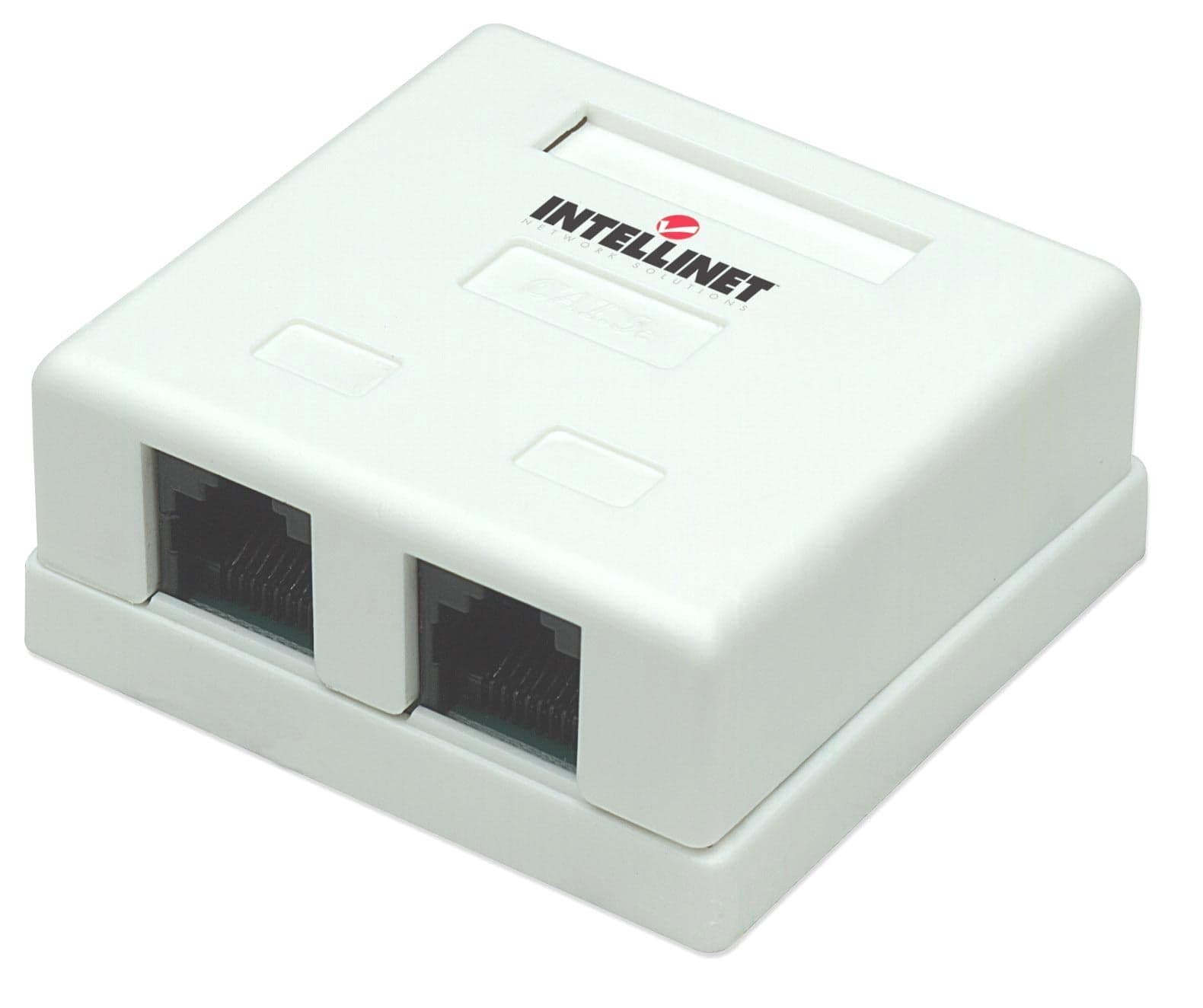 Presa a Muro con 2 Frutti RJ45 Cat5E UTP Beige - Intellinet IWP-MD SC-2FT