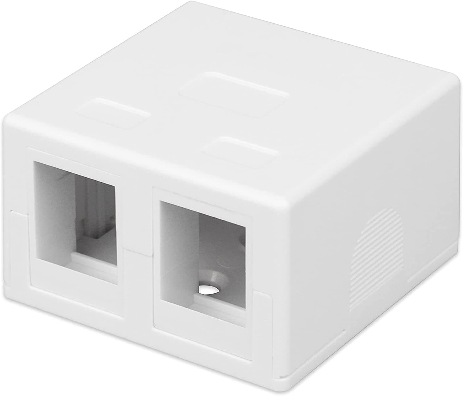 Presa a muro per 2 frutti Keystone Bianco - Techly Professional IWP-MD SC-2T