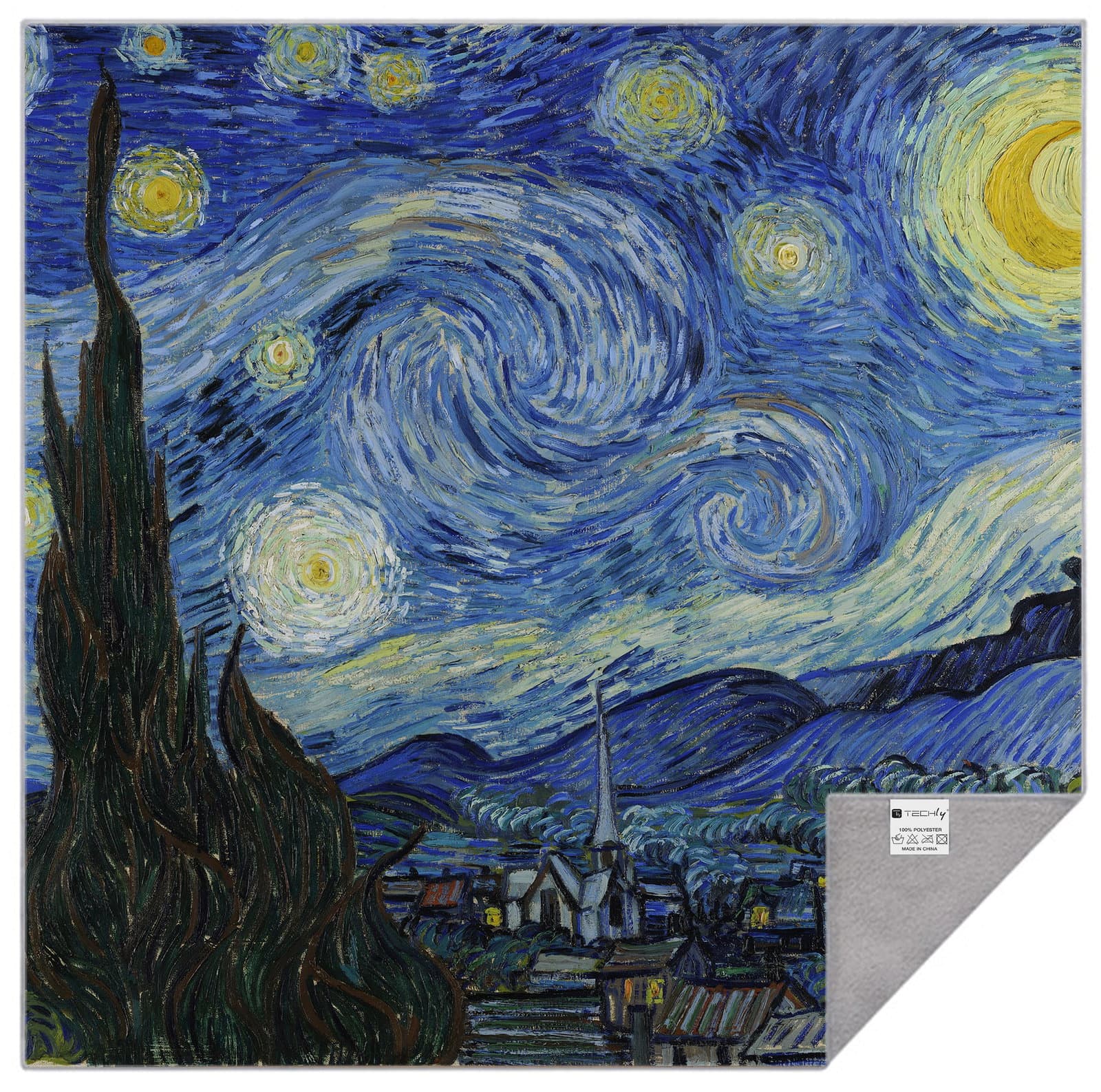 Panno Protettivo Multifunzionale Lavabile Antispruzzo per Oggetti Fragili Starry Night XL - Techly IWRAPPER-V01XL