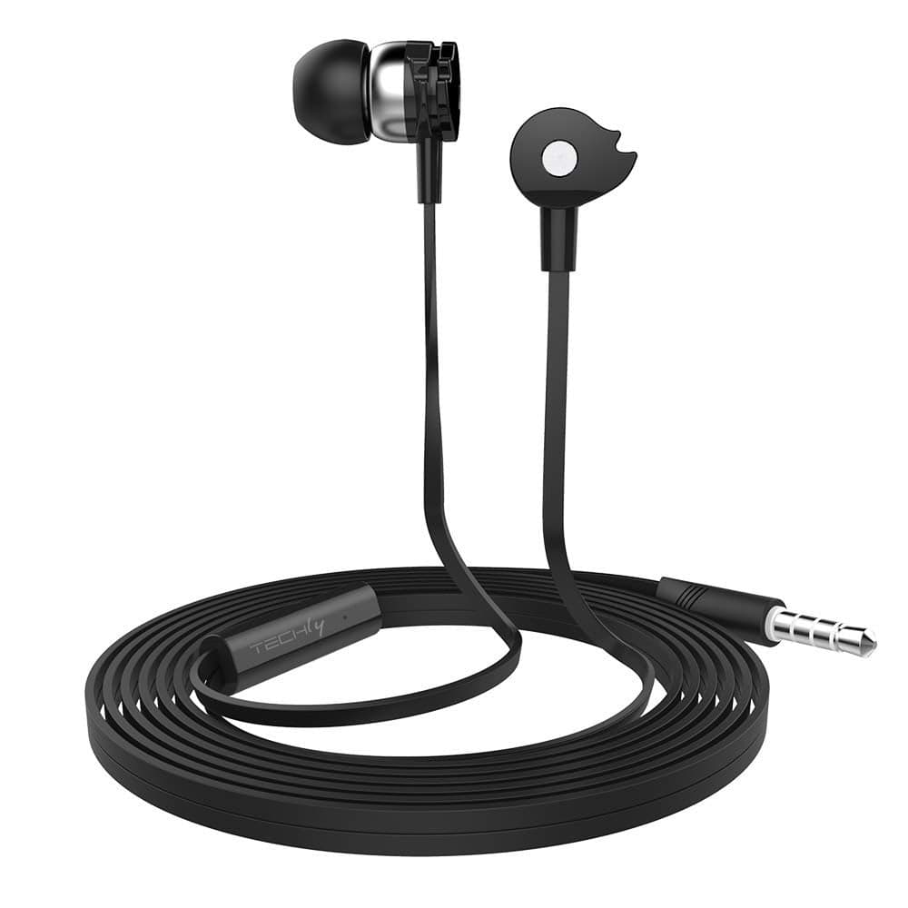 Auricolari stereo in-ear con microfono Neri - Techly SB-HP A1BKTY