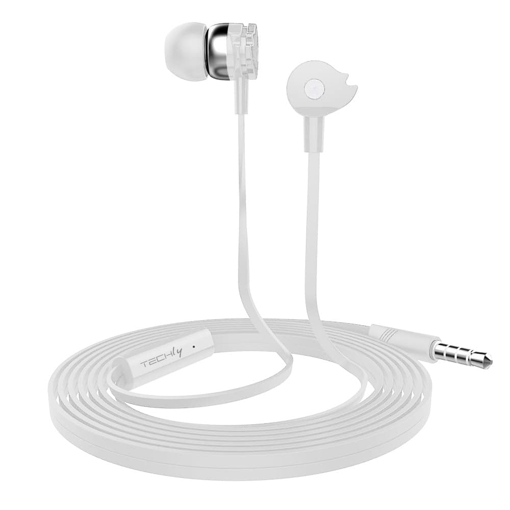 Auricolari stereo in-ear con microfono Bianchi - Techly SB-HP A1WHTY