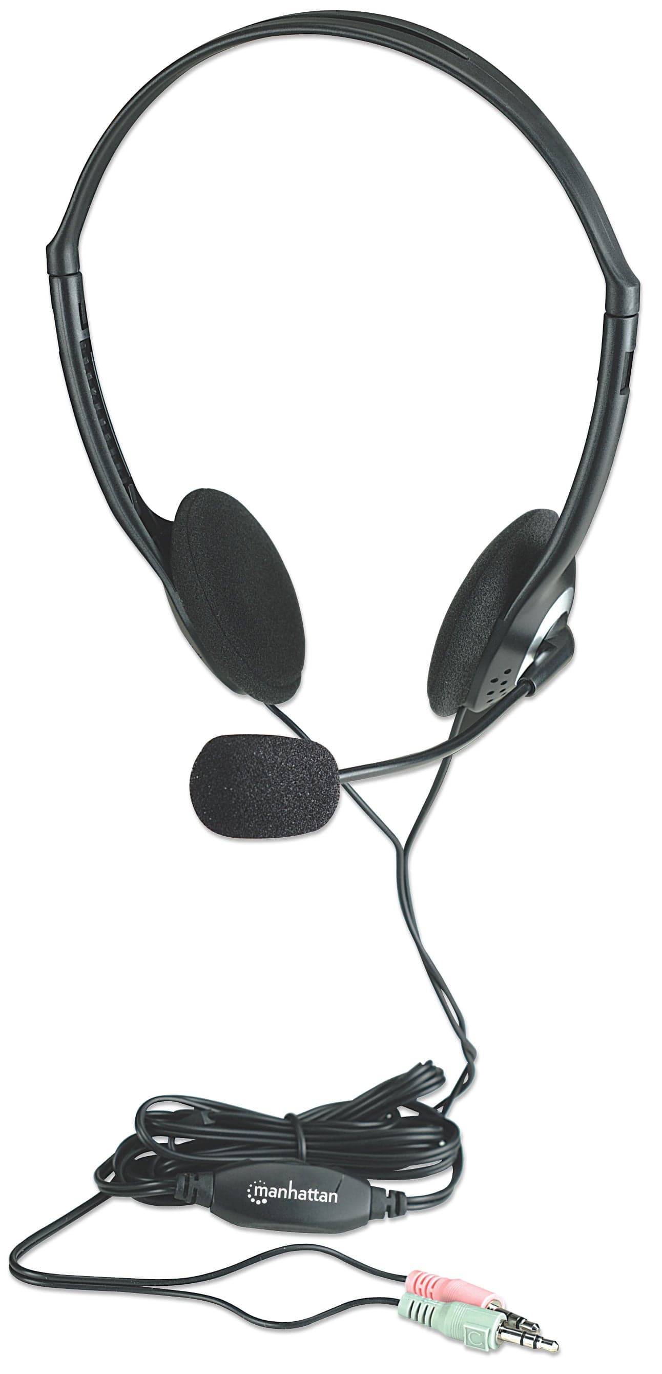 Cuffie stereo con microfono e regolazione volume - Manhattan SB-HP3