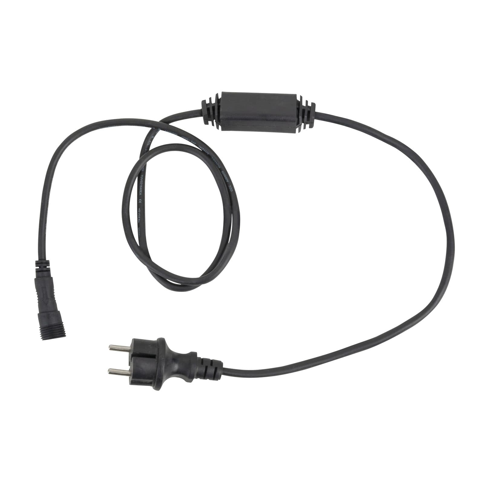 Power Cable for LED String / Icicle Black, Schuko Plug - Showtec 41890