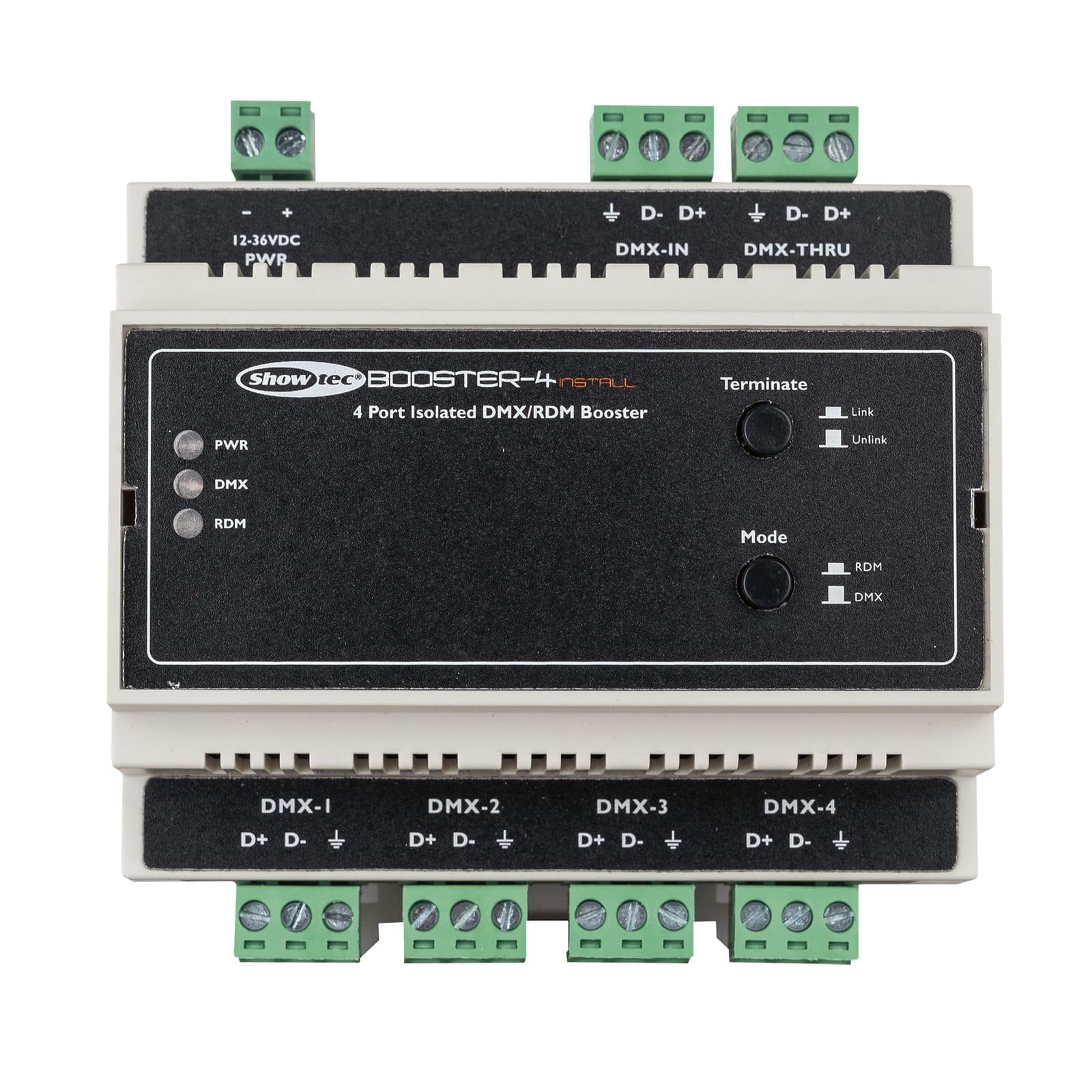 Booster-4 Install DIN Rail - Showtec 50795