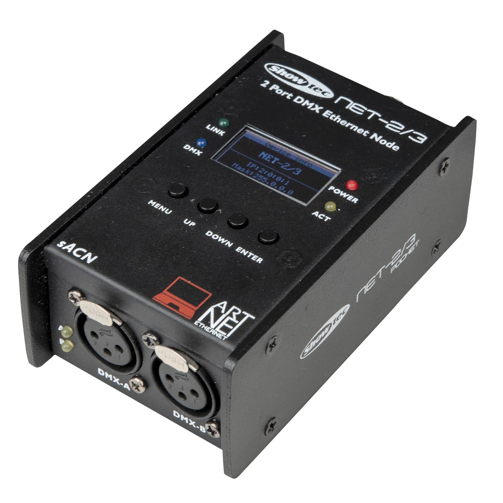 NET-2/3 Pocket Nodo Art-Net - 2 canali - XLR - 3 poli - Showtec 50807