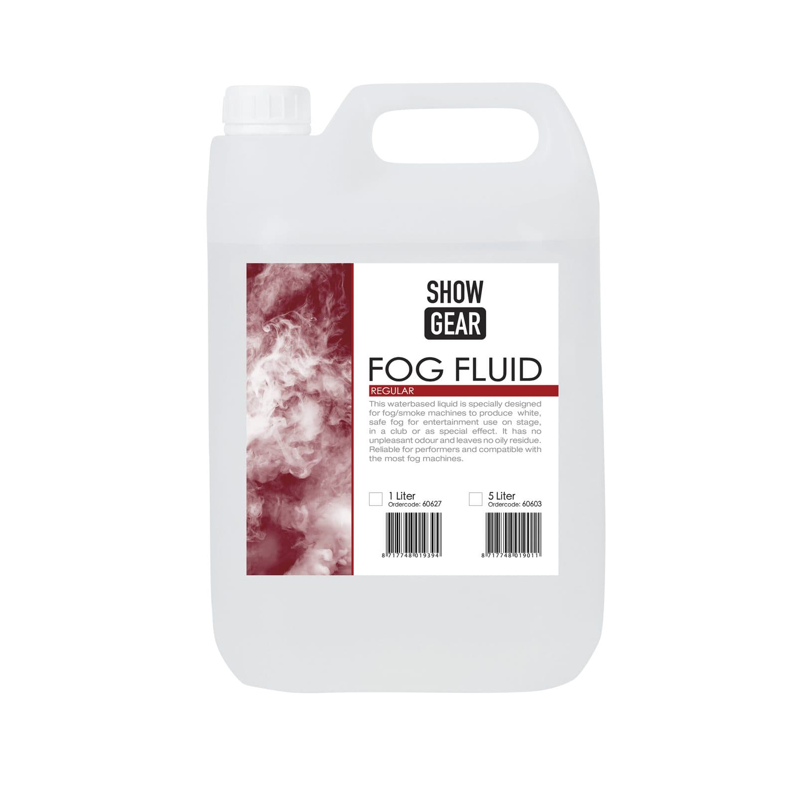 Fog Fluid Regular 5L - Water-Based - Showgear 60603