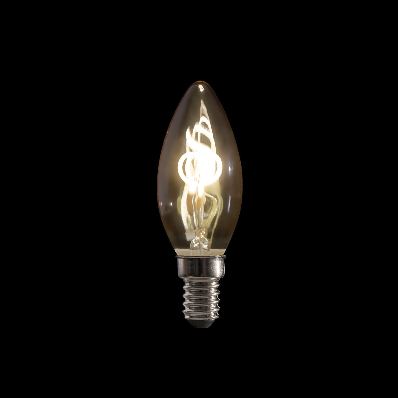 LED Filament Candle Bulb E14 2 W - dimmable - Showgear 83265