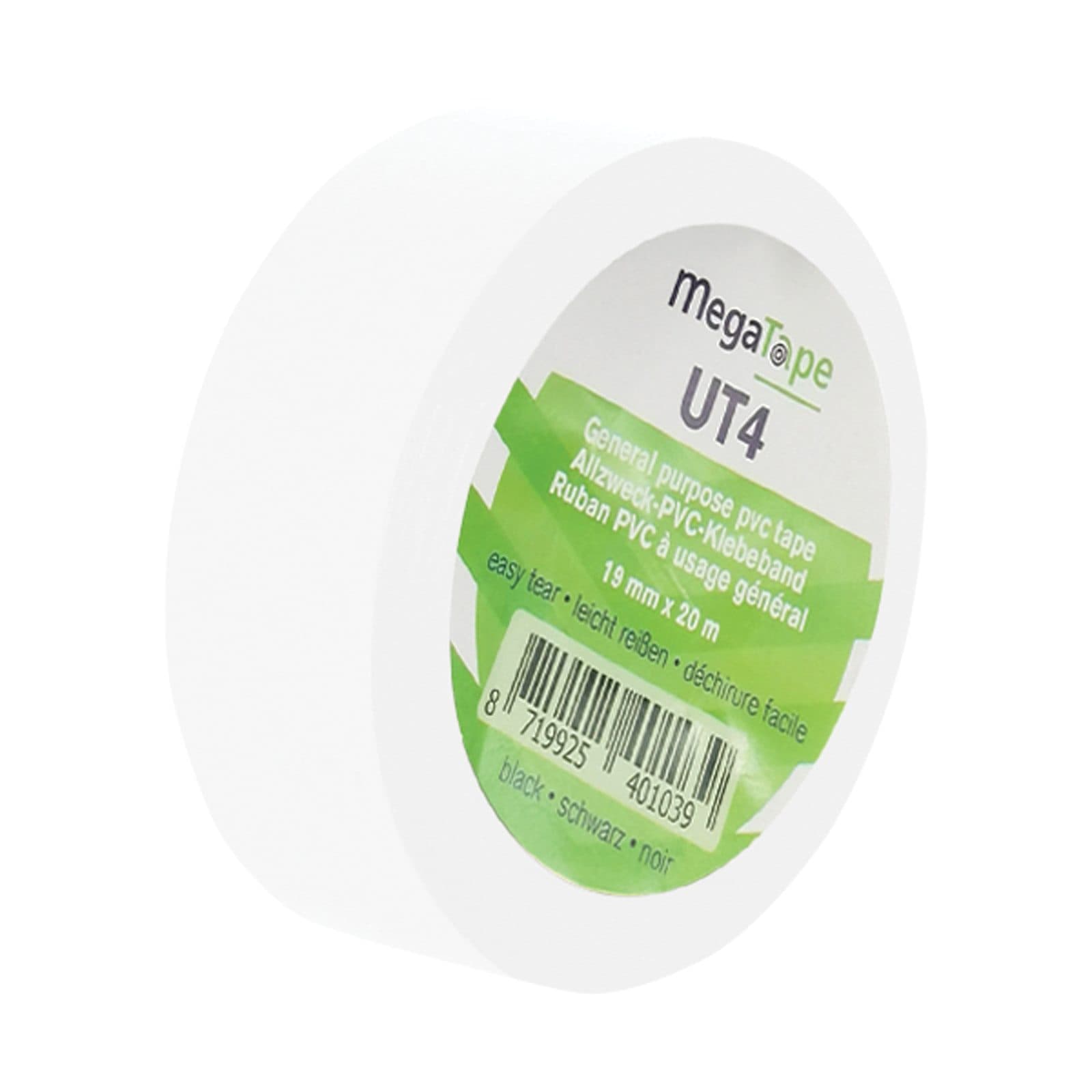 Nastro PVC White - 19 mm / 20m - Megatape 90679
