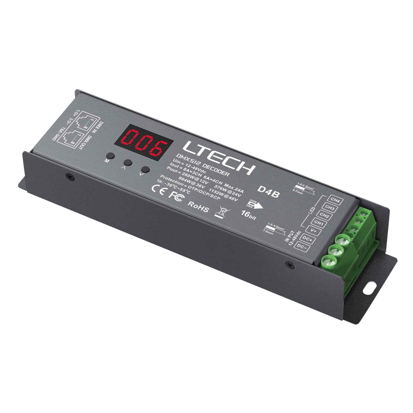 Driver LED DMX 4x8A - LTECH A9915304