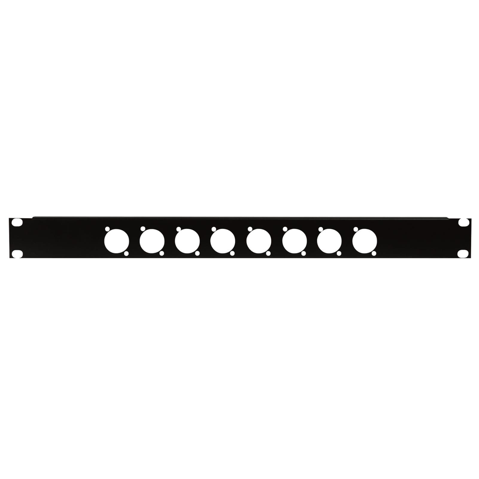 Connector Panel 1U - 8 XLR Connectors - Showgear D7811