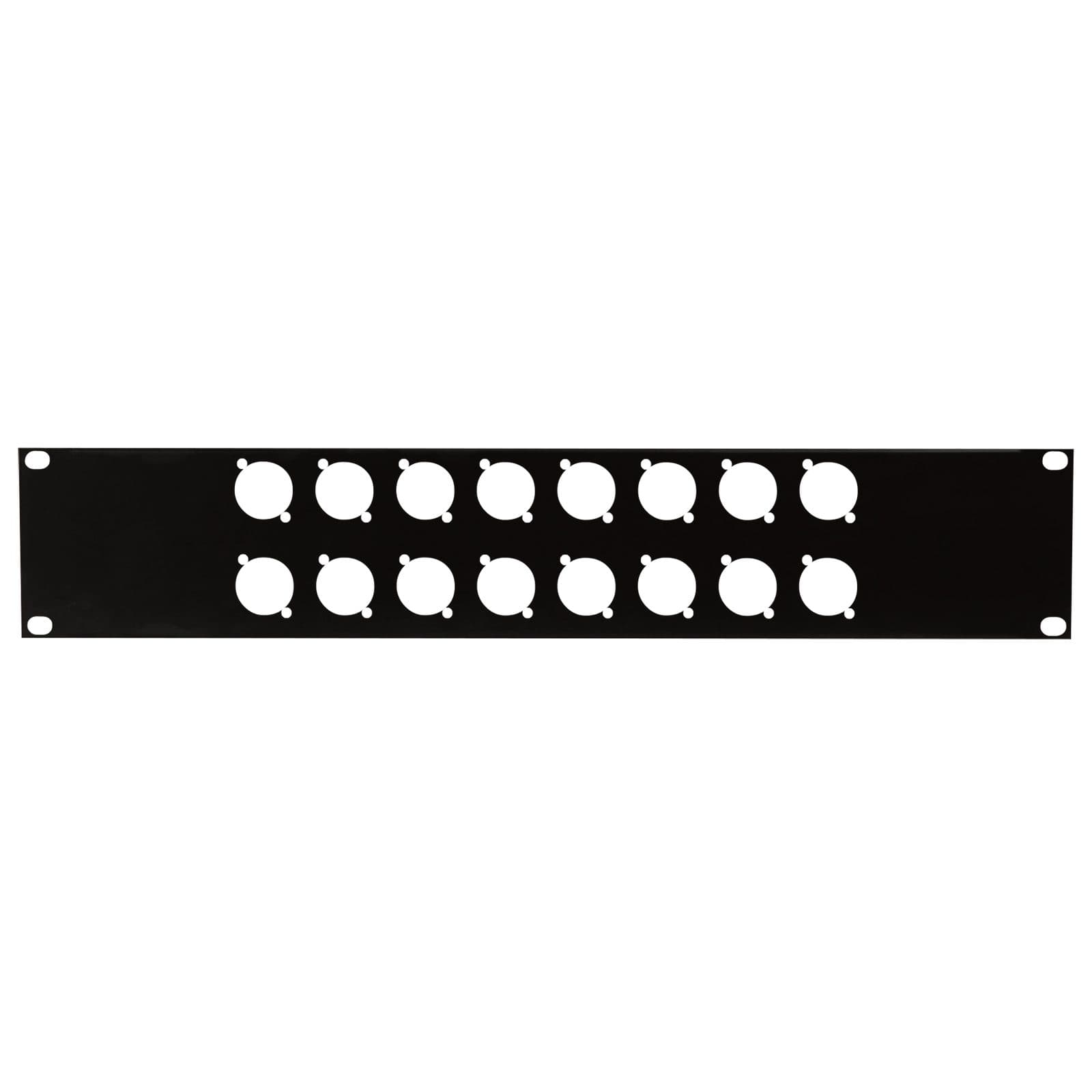 Connector Panel 2U - 16 XLR Connectors - Showgear D7812