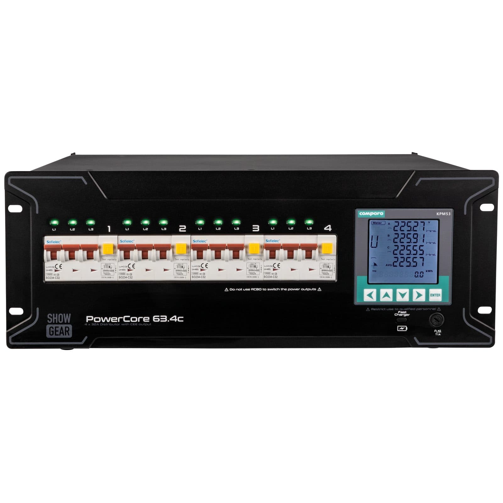 PowerCore 4x CEE 32A - Showgear E623030