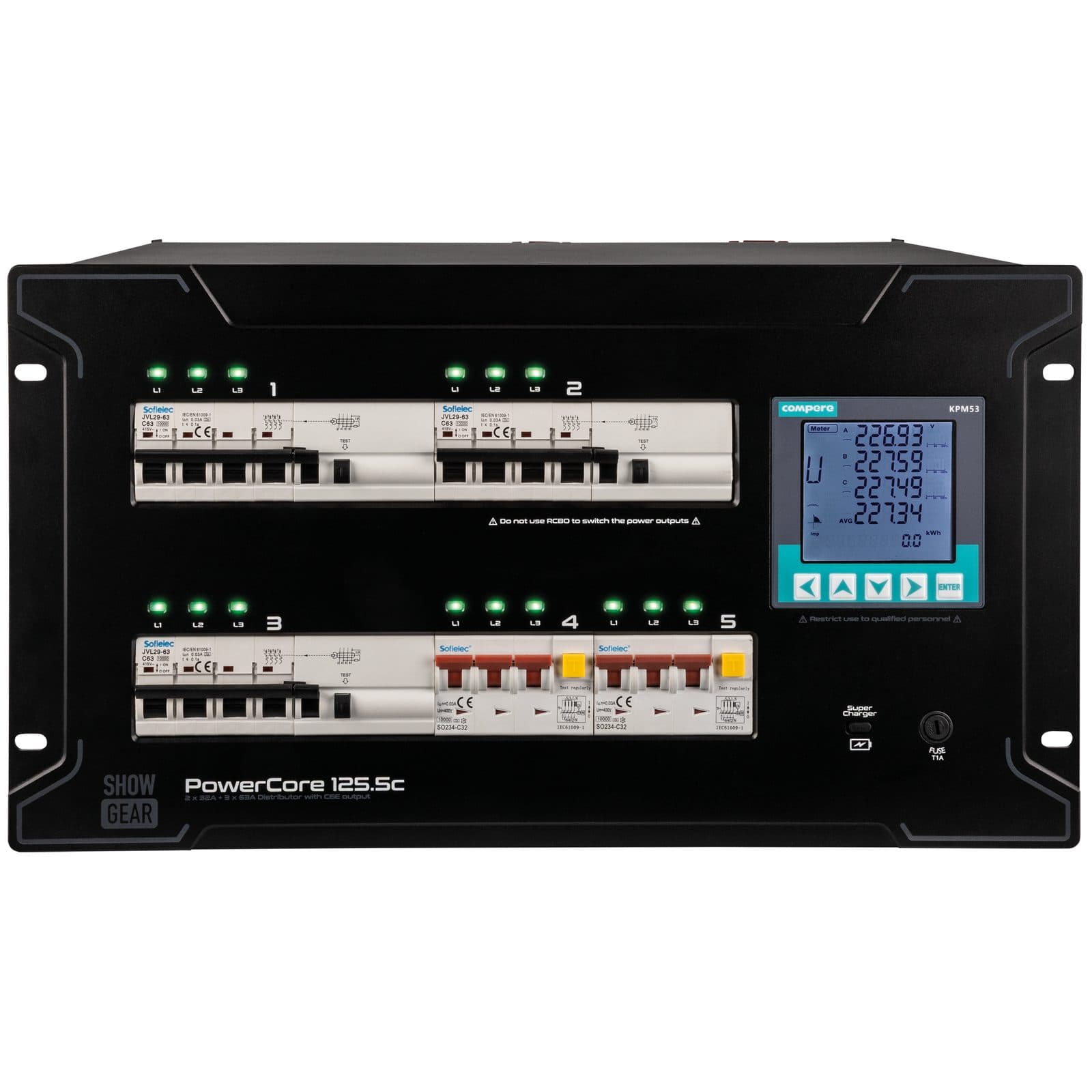 PowerCore 2x CEE 32A + 3x CEE 63A - Showgear E623040