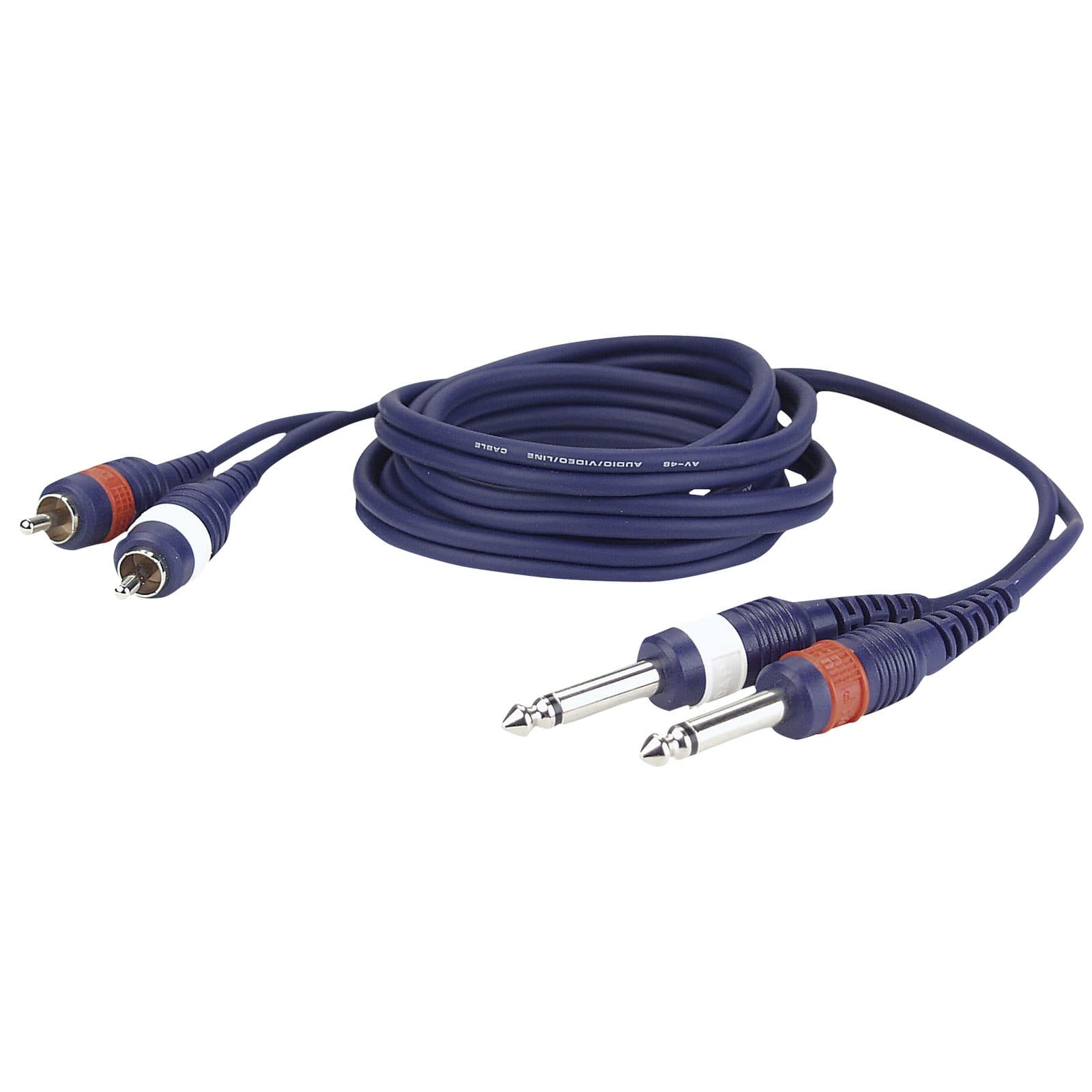 2 RCA male L/R to 2 mono Jack L/R - DAP FL23150