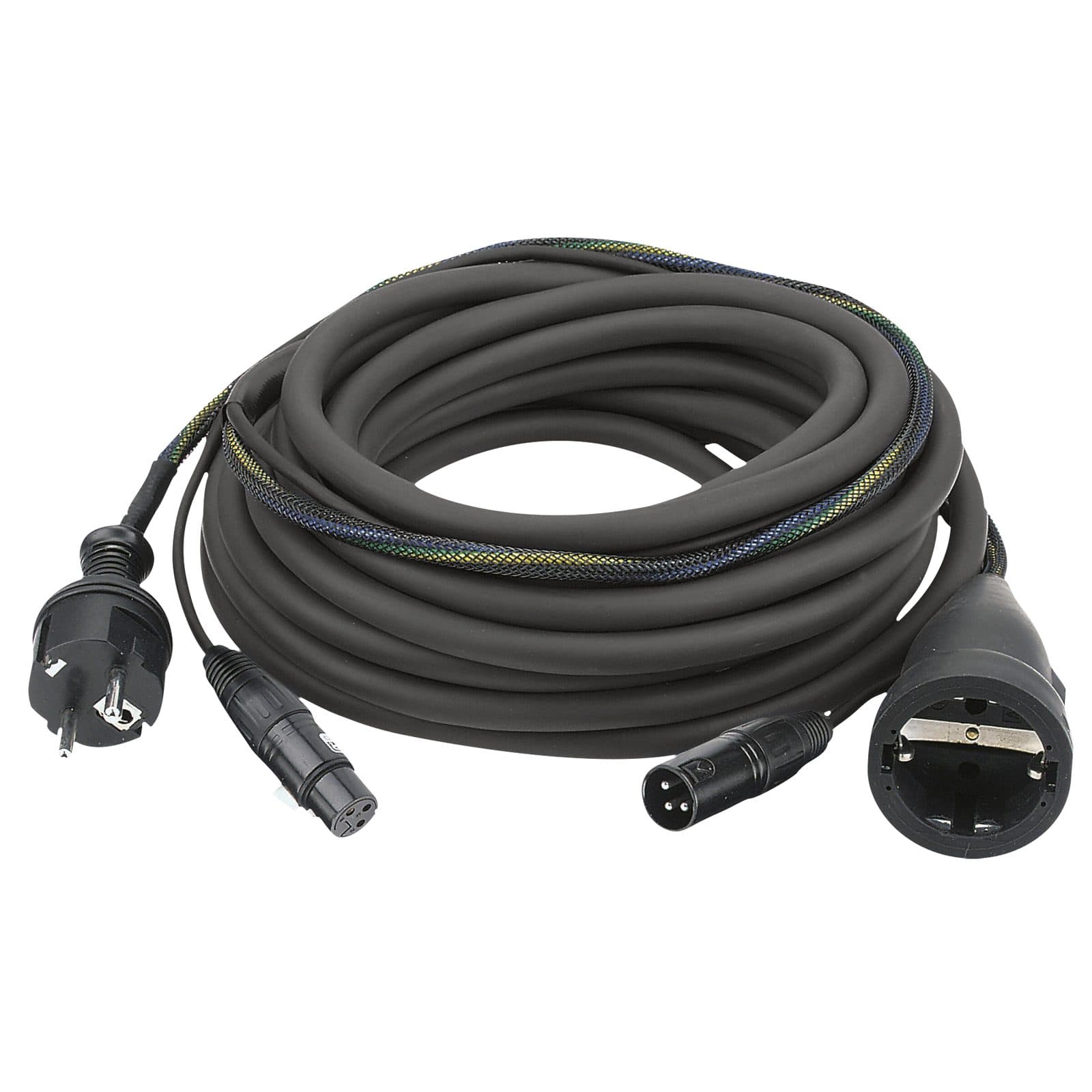 Cavo Audio/Power Schuko/XLR - 20m Nero - DAP FP0920B