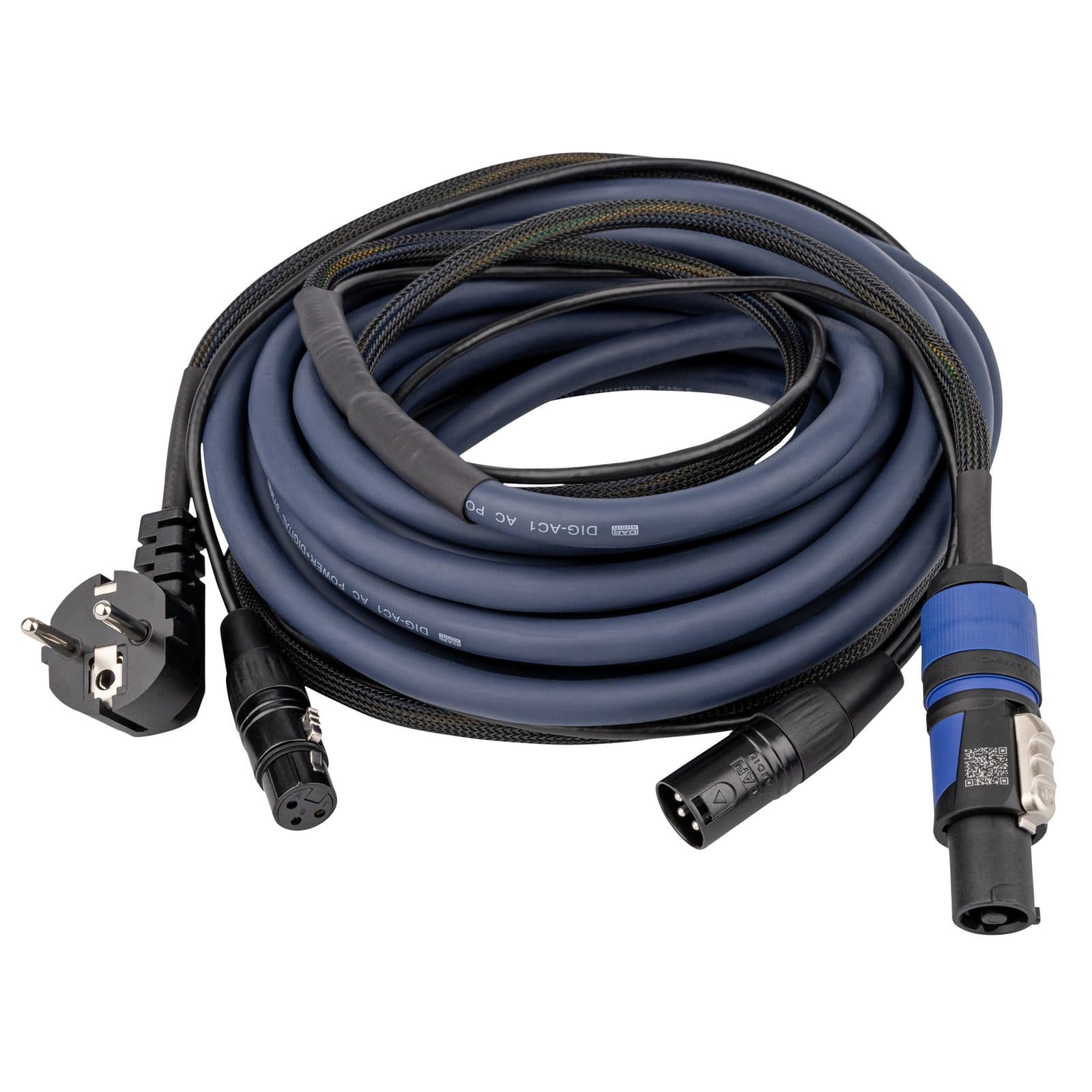 Cavo Audio/Power Schuko/PowerCON - 10m Blu - DAP FP1010