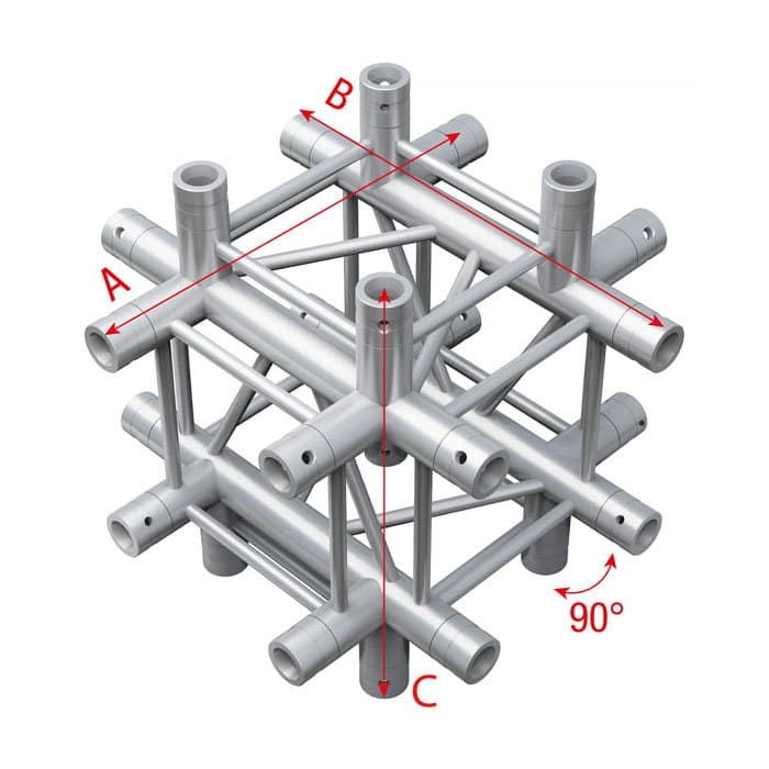 F Truss Cross 6-way - 500mm - Milos FQ30051