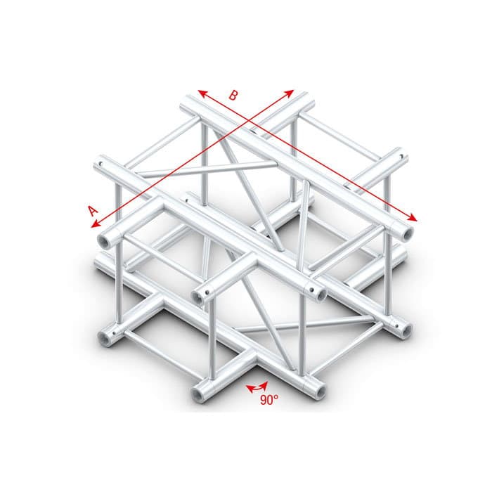 Pro-40 Square F Cross 4-way - Heavy Duty - Milos FQ40016HD