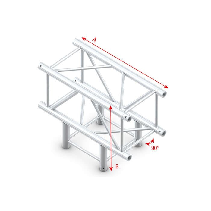 Pro-40 Square F T-Cross 3-way - Heavy Duty - Milos FQ40017HD