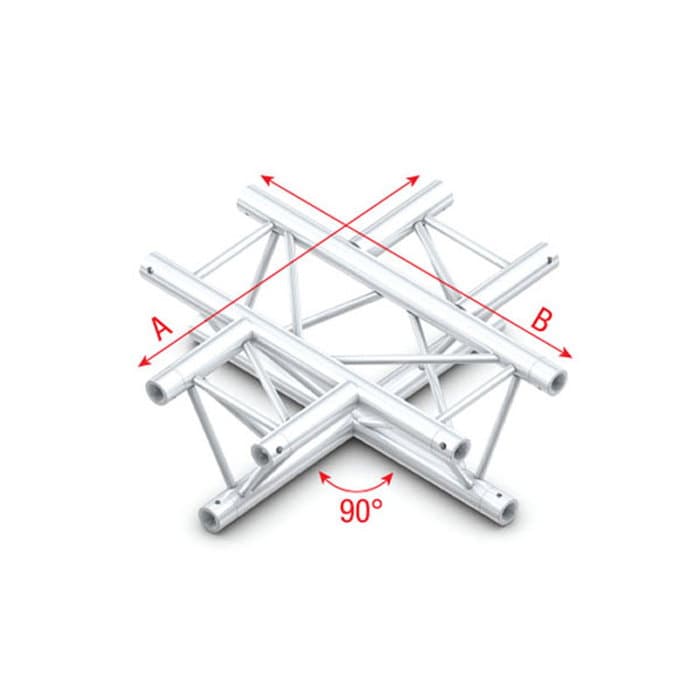 Triangle F Truss - Cross horizontal - 4-way - 71 cm F - Milos FT30016