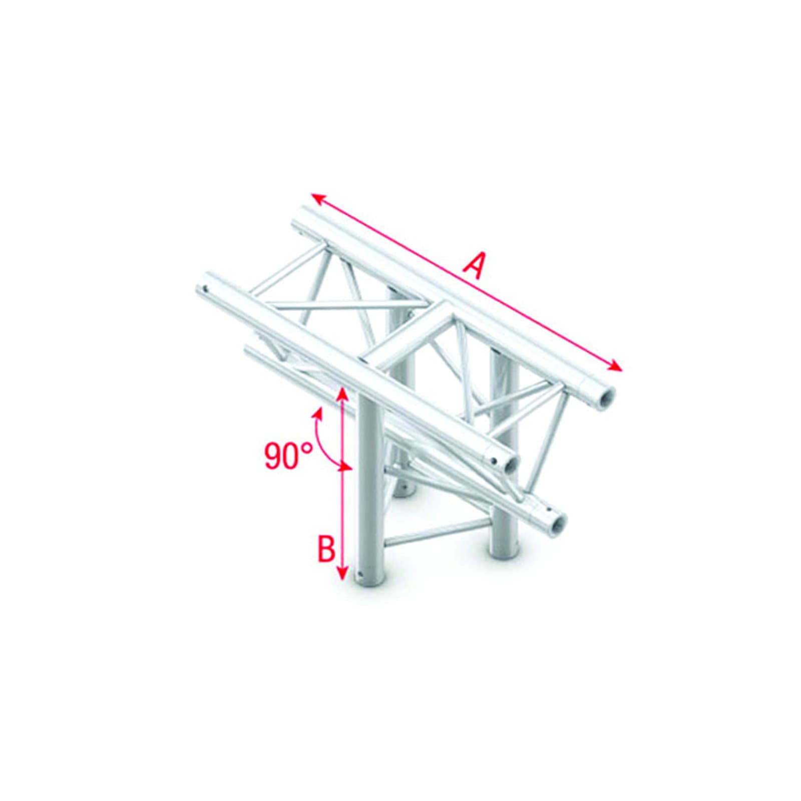 Triangle F Truss - T-Cross vertical 3-way - Milos FT30035