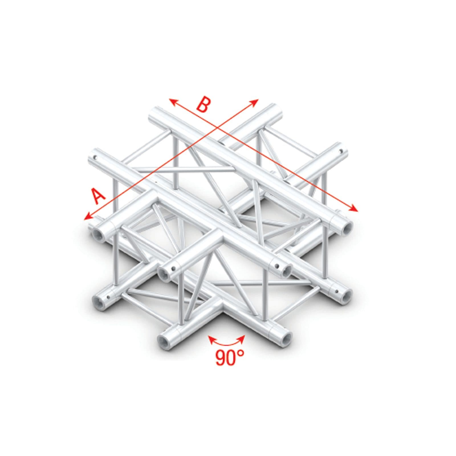 Pro-30 Square G Truss - Cross 4-way - Milos GQ30016HD