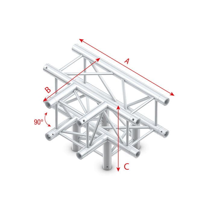 Pro-30 Square G Truss - T-Cross + Down 4-way - Milos GQ30040