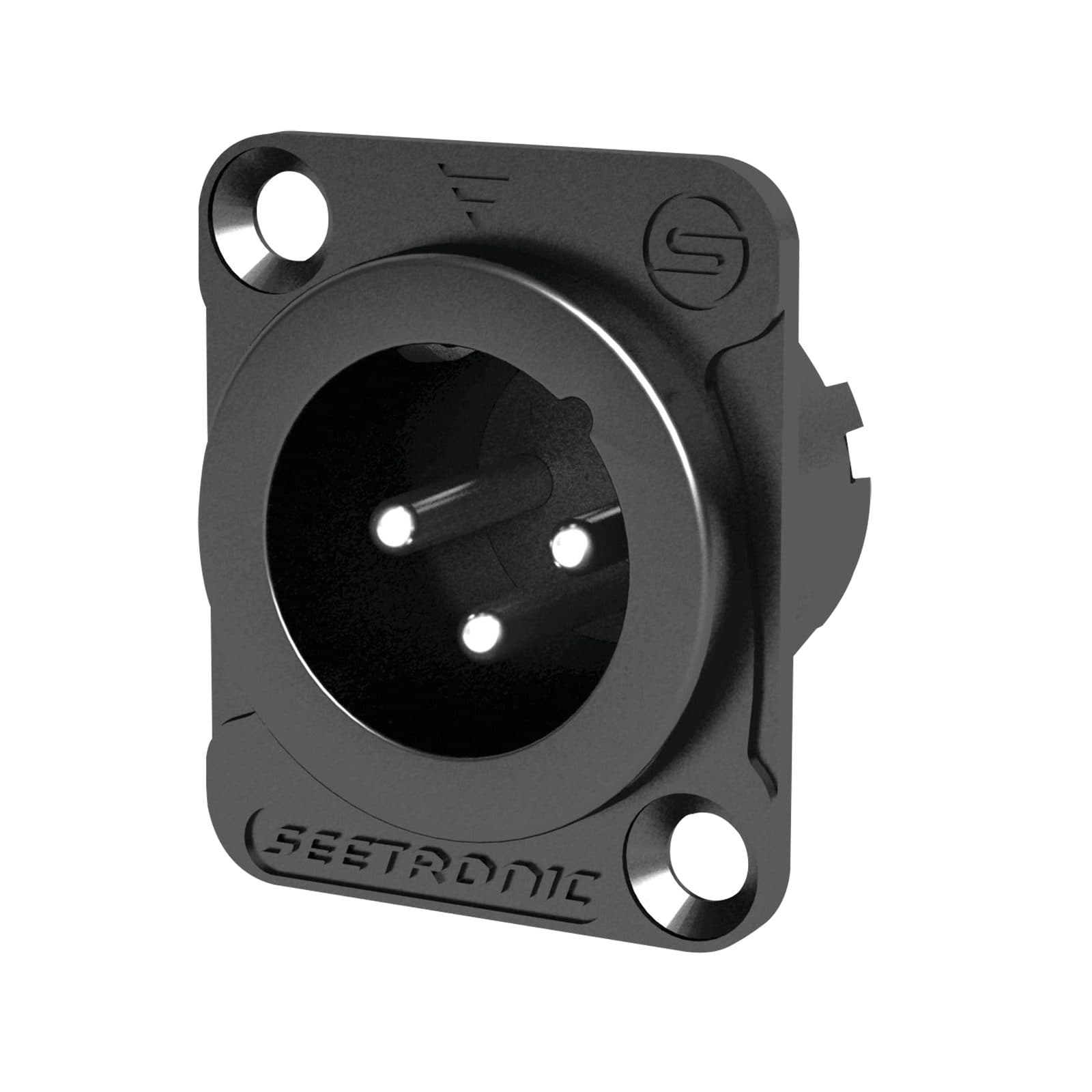 XLR 3P Chassis - Nero - Seetronic MJ3F2CB