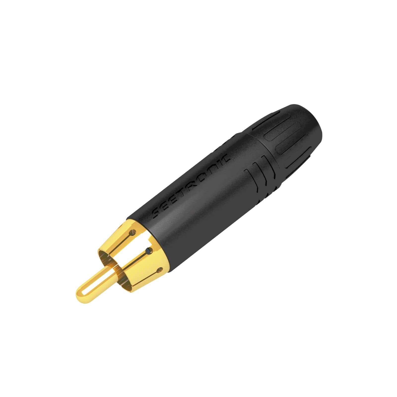 RCA Connector Male - Black - Seetronic MT380