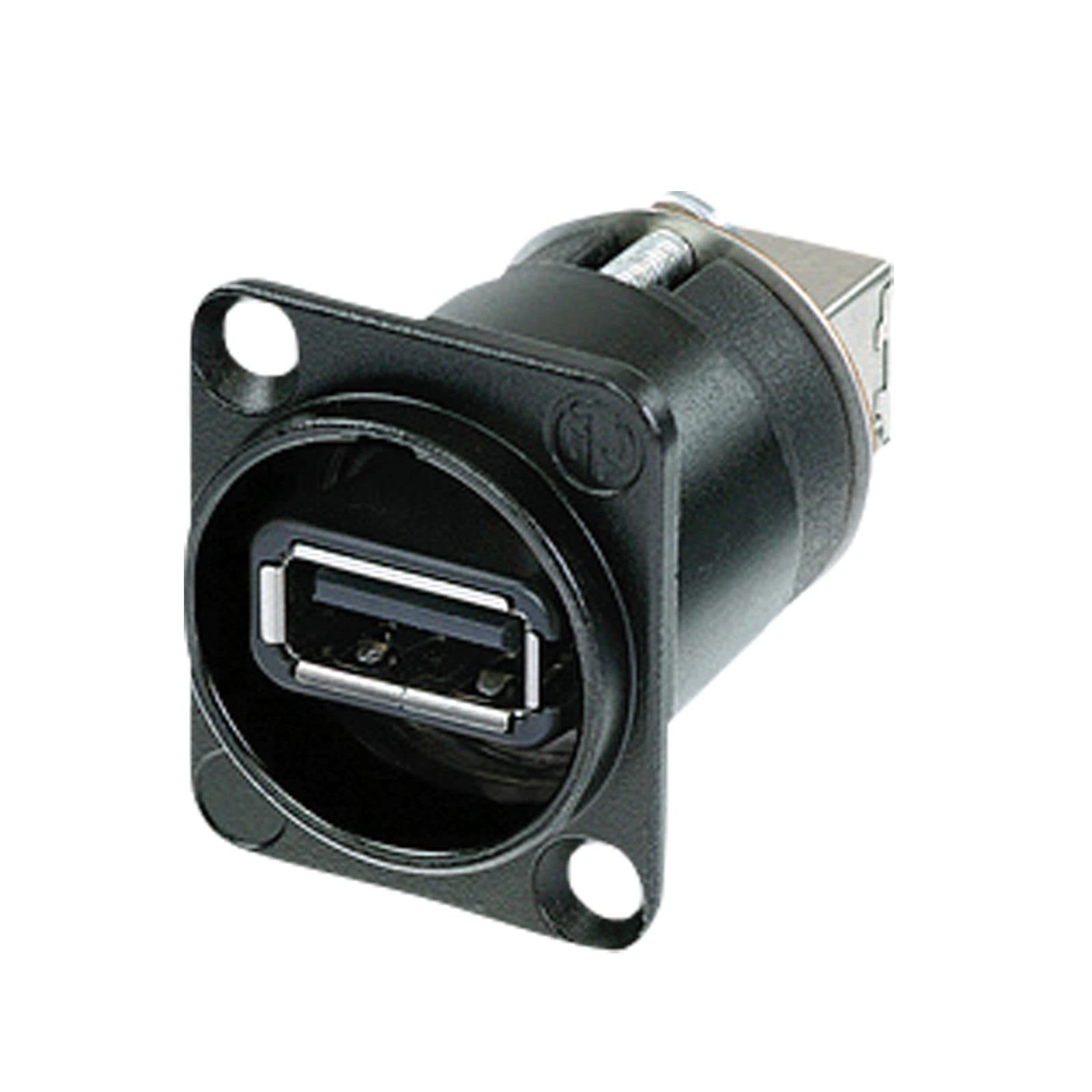 USB Feedthrough - D-size Black - Neutrik NAUSBWB