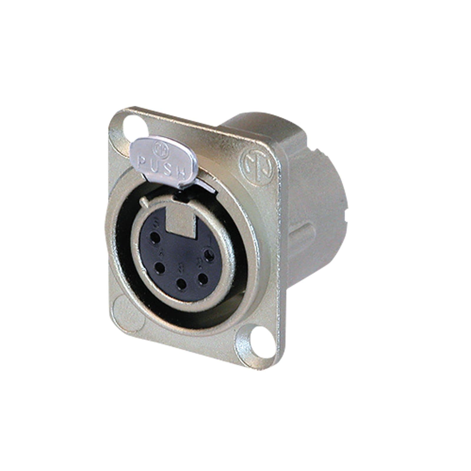 XLR 5P Chassis - female Silver - Neutrik NC5FDLX