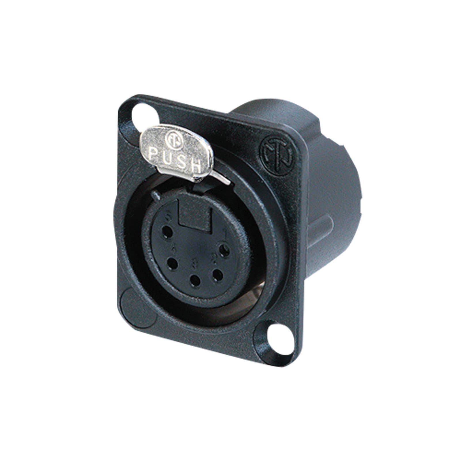 XLR 5P Chassis - female Black - Neutrik NC5FDLXBAG
