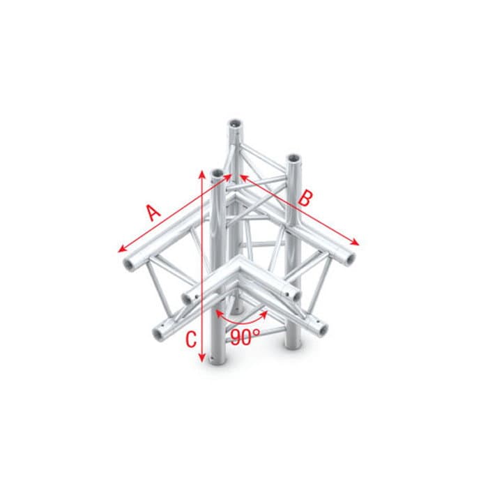 Triangle P Truss - Corner up/down - left - 74 cm P - MILOS PT30015