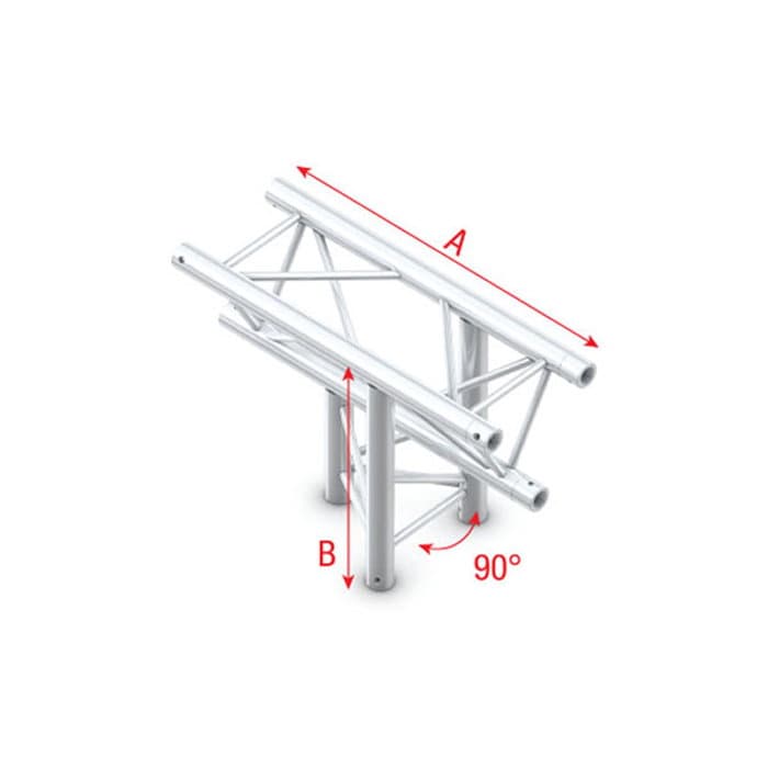 Triangle P Truss - T-Cross up/down 3-way - 74cm P - Milos PT30023