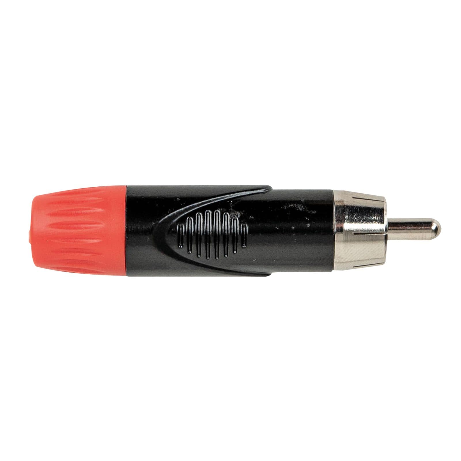 RCA Connector - Male - Black Housing Red end cap - DAP RMK302R