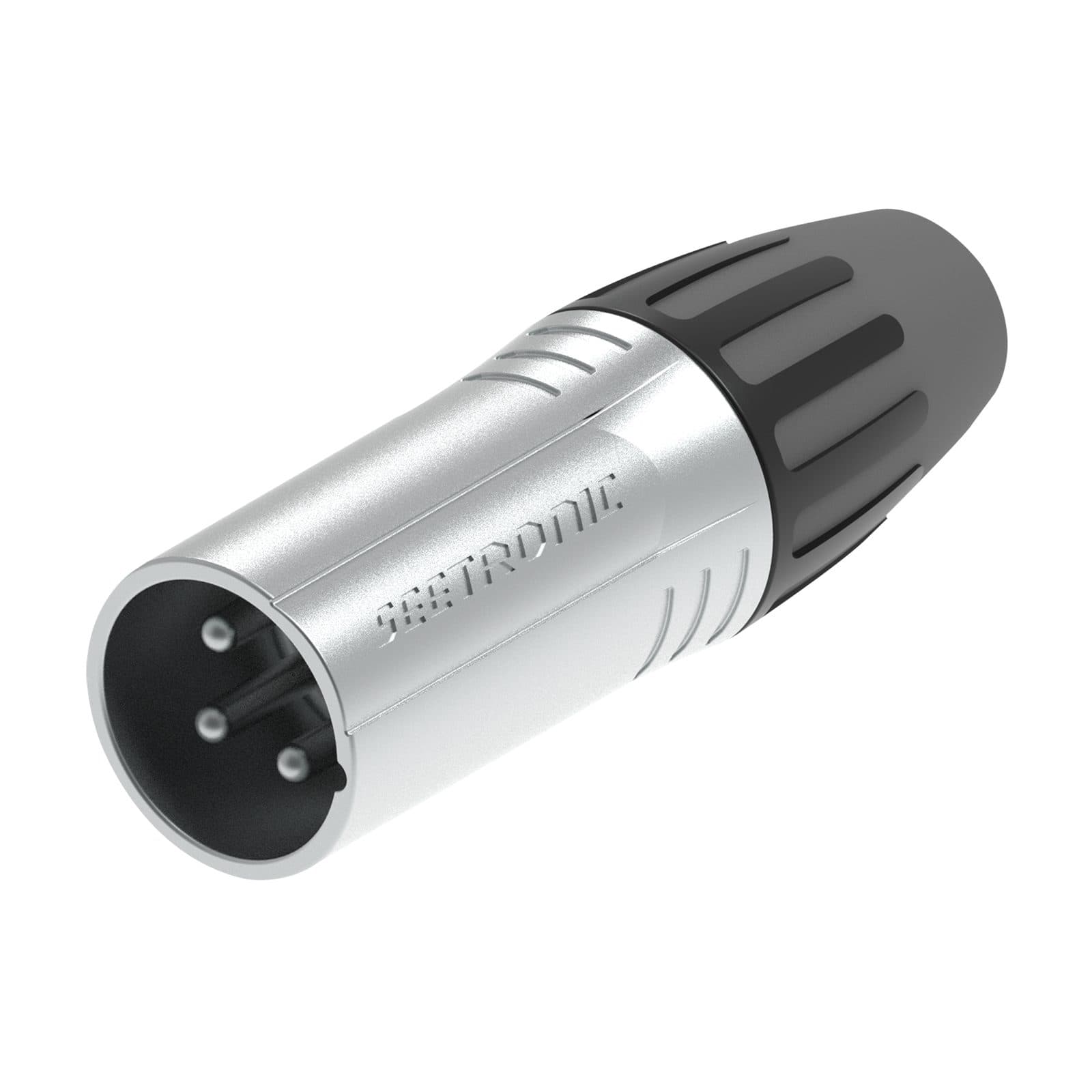XLR 3P Connector - Silver contacts - Nickel housing - Seetronic SCMM3