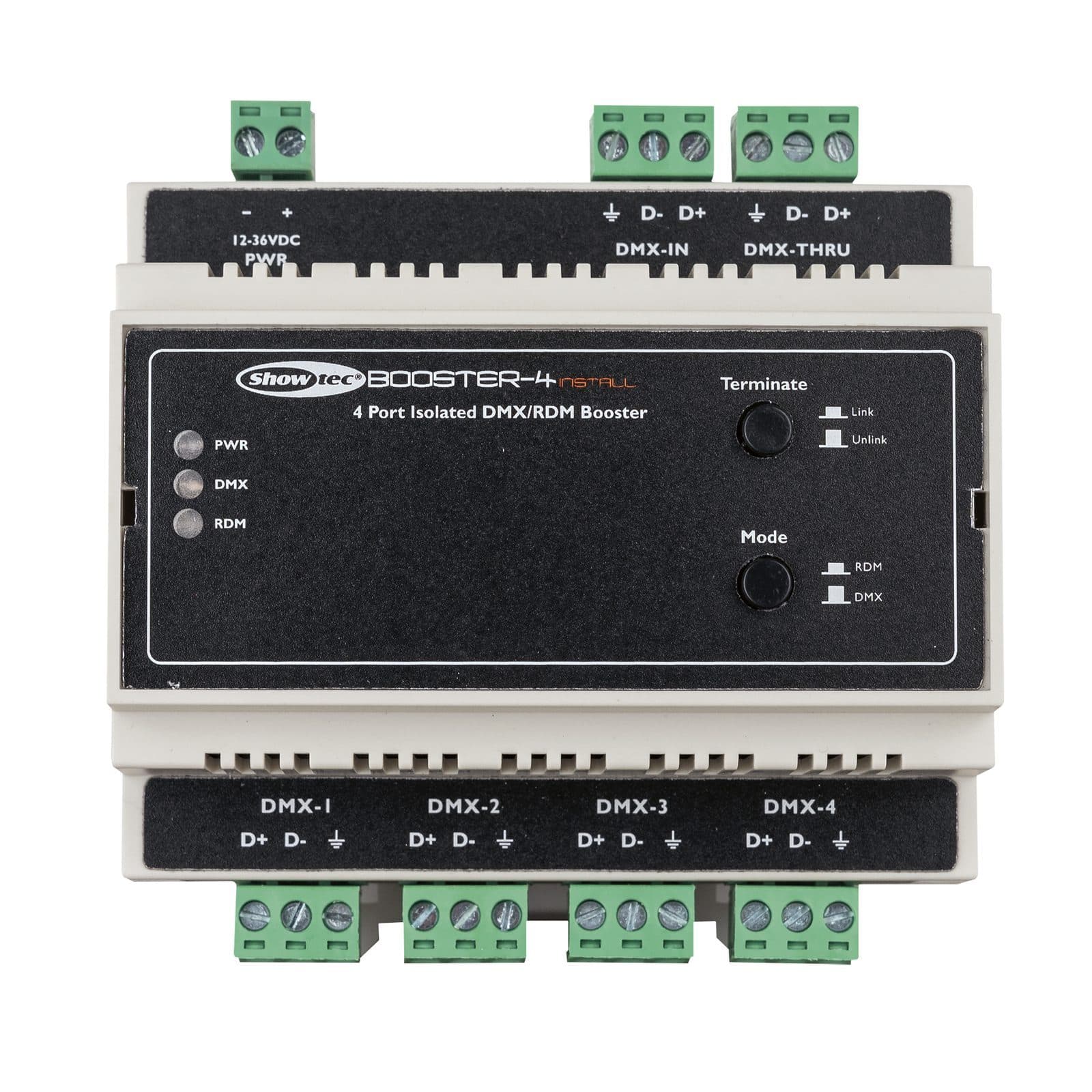 Booster-4 Install DIN Rail - Showtec 50795