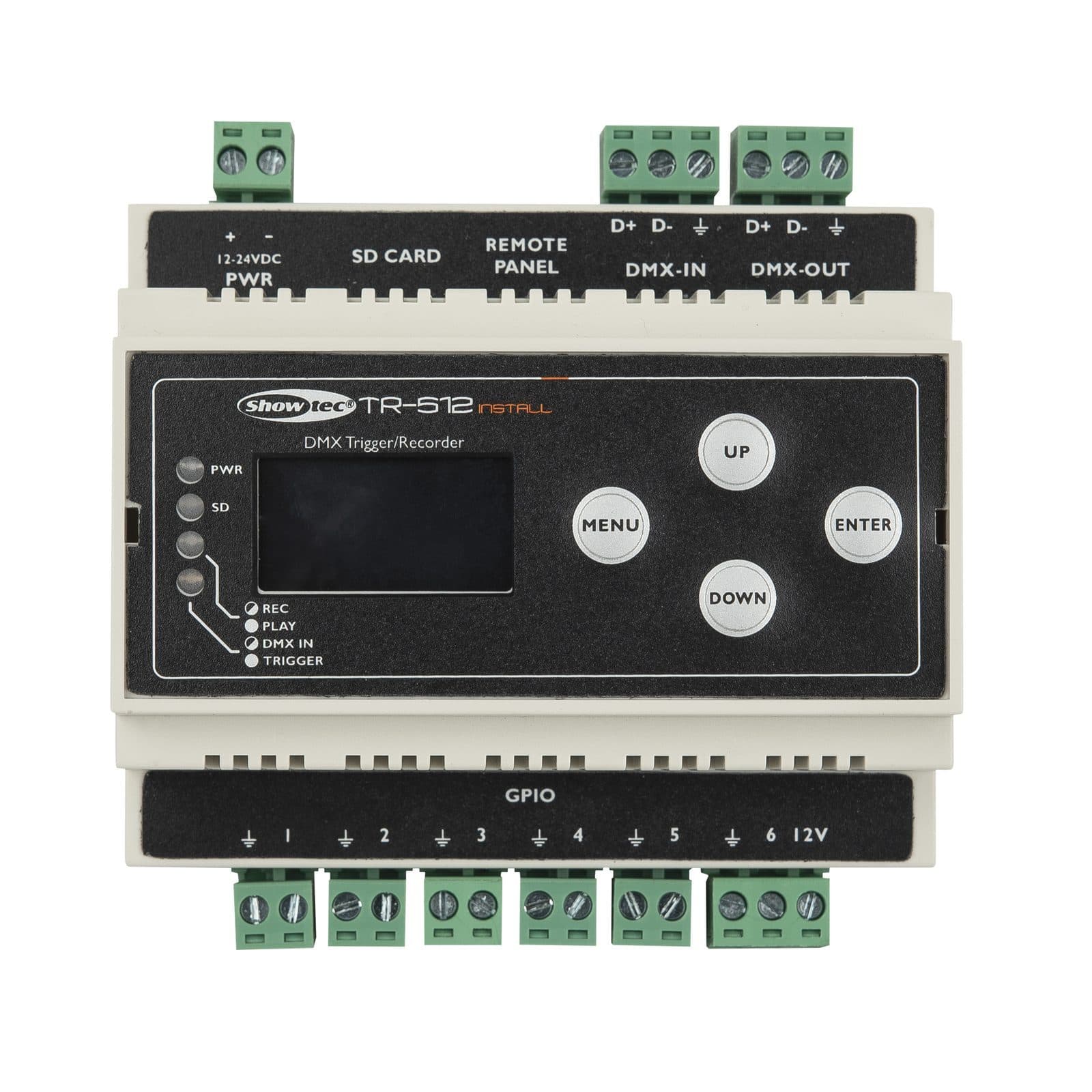 DMX Recorder Install DIN Rail - Showtec 50826
