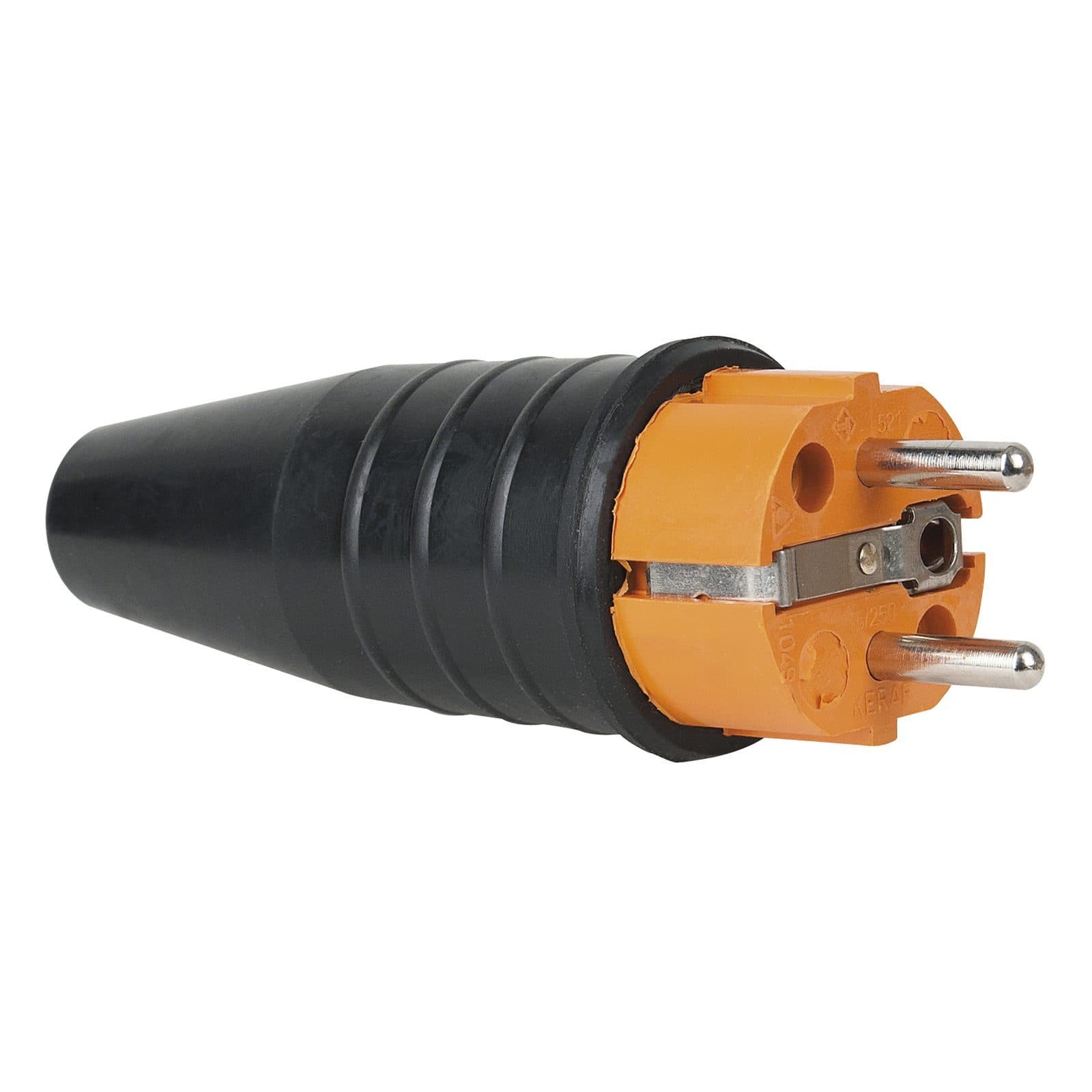 Rubber Schuko Male Orange - PCE 90398O