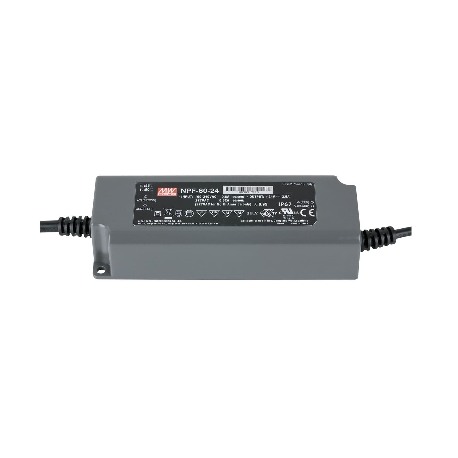 Power Supply 60 W 24 V DC - Meanwell A9900364