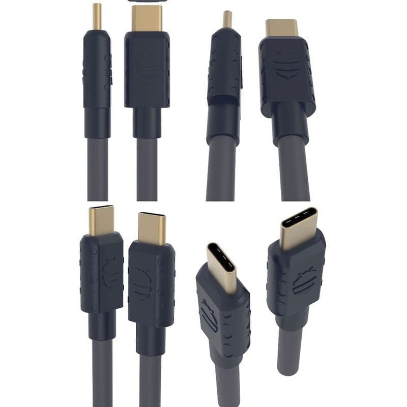 Cavo USB-C silicone 2m 10Gbps PD 100W 4K - BEETEK BEE-C10S-2M