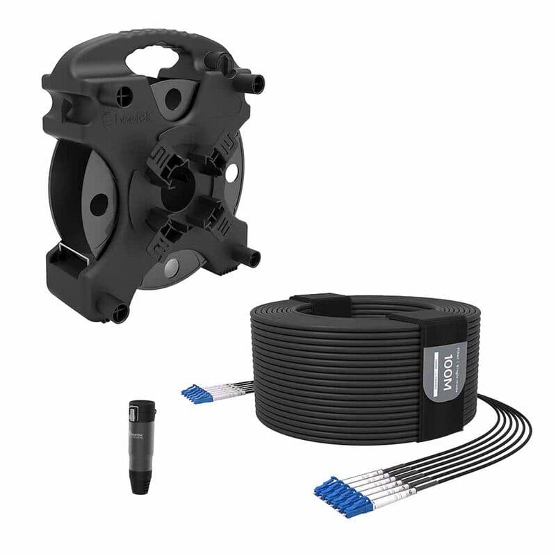 Kit cavo fibra ottica monomodale armato 50m 6 conduttori LC - BEETEK BEE-G300-50USM-6LC-KIT