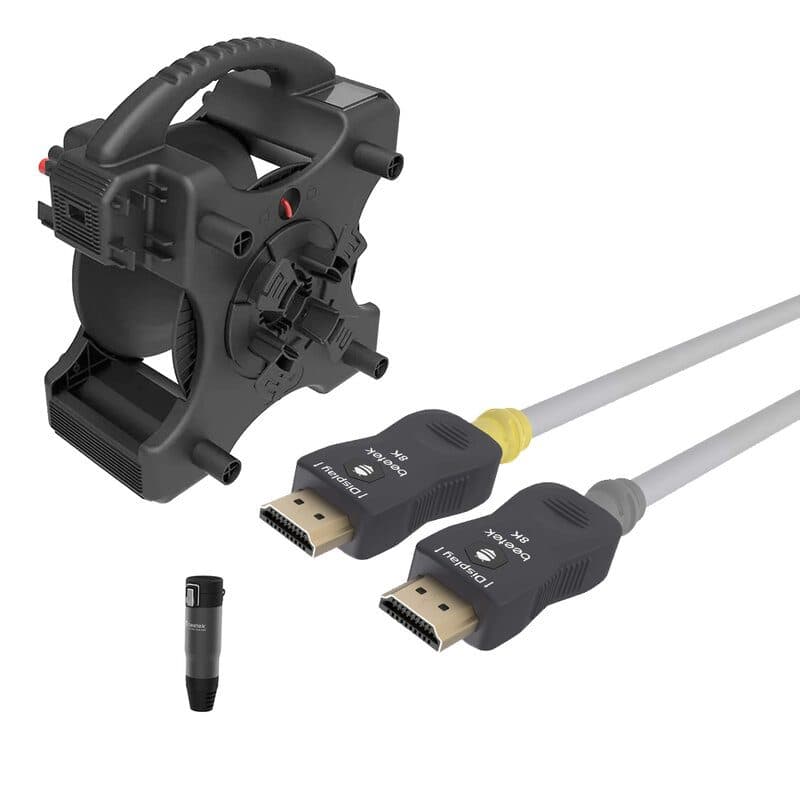 Kit cavo HDMI ottico attivo silicone 100m 8K con avvolgicavo - BEETEK BEE-GDH06-100M-KIT