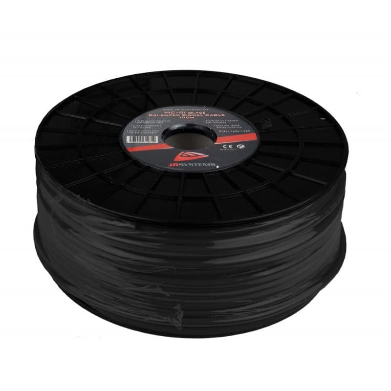 Cavo microfonico bilanciato MC-01 nero 100m - HILEC BEG-B01280