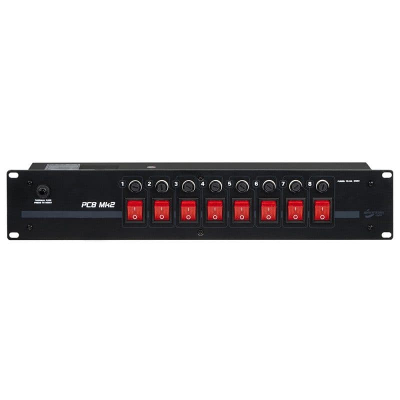 Distributore corrente PC-8 Mk2 GER 8 prese Shuko 16A rack 2U - JB SYSTEMS BEG-B02059