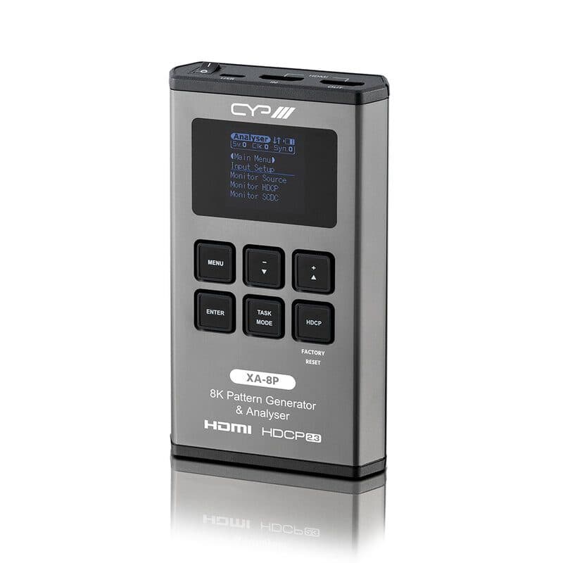 Analizzatore HDMI portatile 8K, a batteria - CYP CYP-XA-8P