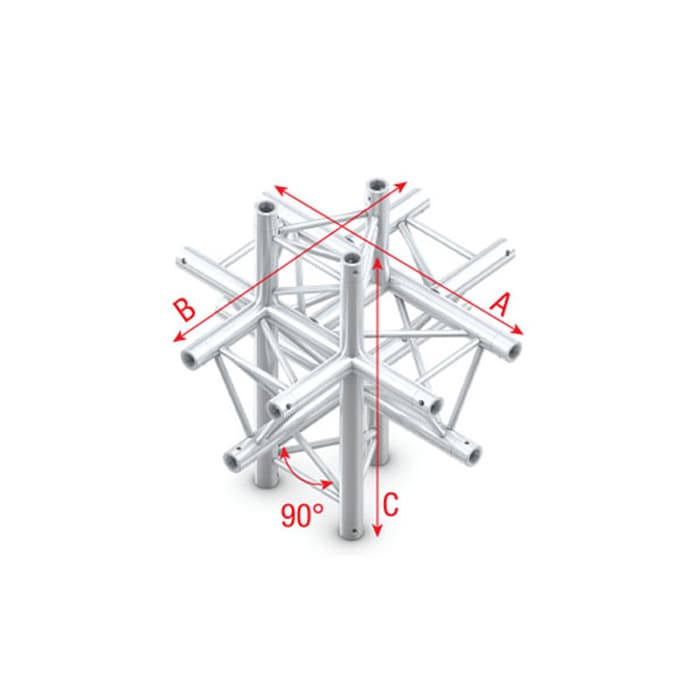 Triangle truss - Cross up/down 6-way - Milos DT22022