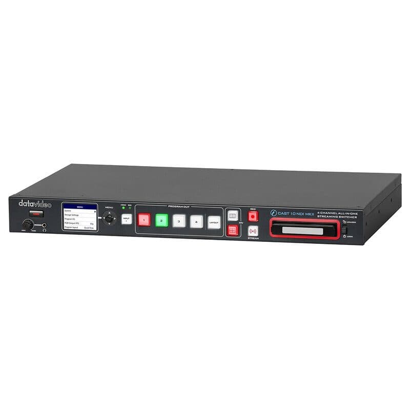 Switcher streaming 1U NDI RTMP registratore SSD - DATAVIDEO iCast 10NDI MKII DTV-2200-4009